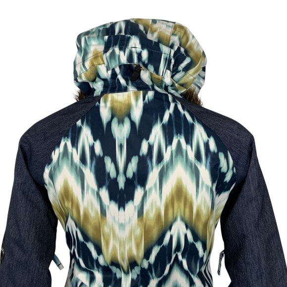 686 Womens Authentic Bae Insulated Jacket XS Ikat InfiDry Hooded Snowboarding - Picture 8 of 14